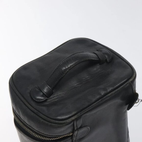 CHANEL Vanity Pouch Lamb Skin Black Gold CC - Picture 7 of 14